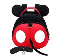 Red with backpack