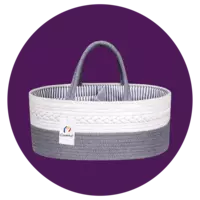 Conthfut Baby Diaper Caddy Organizer Gray Big