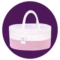 Conthfut Baby Diaper Caddy Organizer Pink