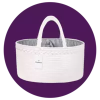 Conthfut Baby Diaper Caddy Organizer White