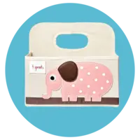 3 Sprouts Baby Diaper Caddy elephant