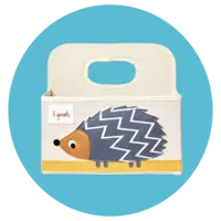 3 Sprouts Baby Diaper Caddy Hedgehog